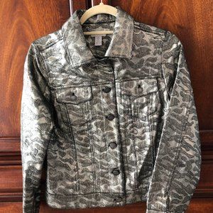 Chico's Foiled Leopard Print Jacket